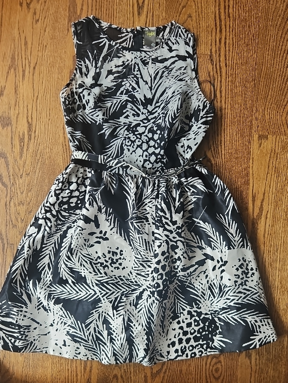 Taylor Black & White Print Dress